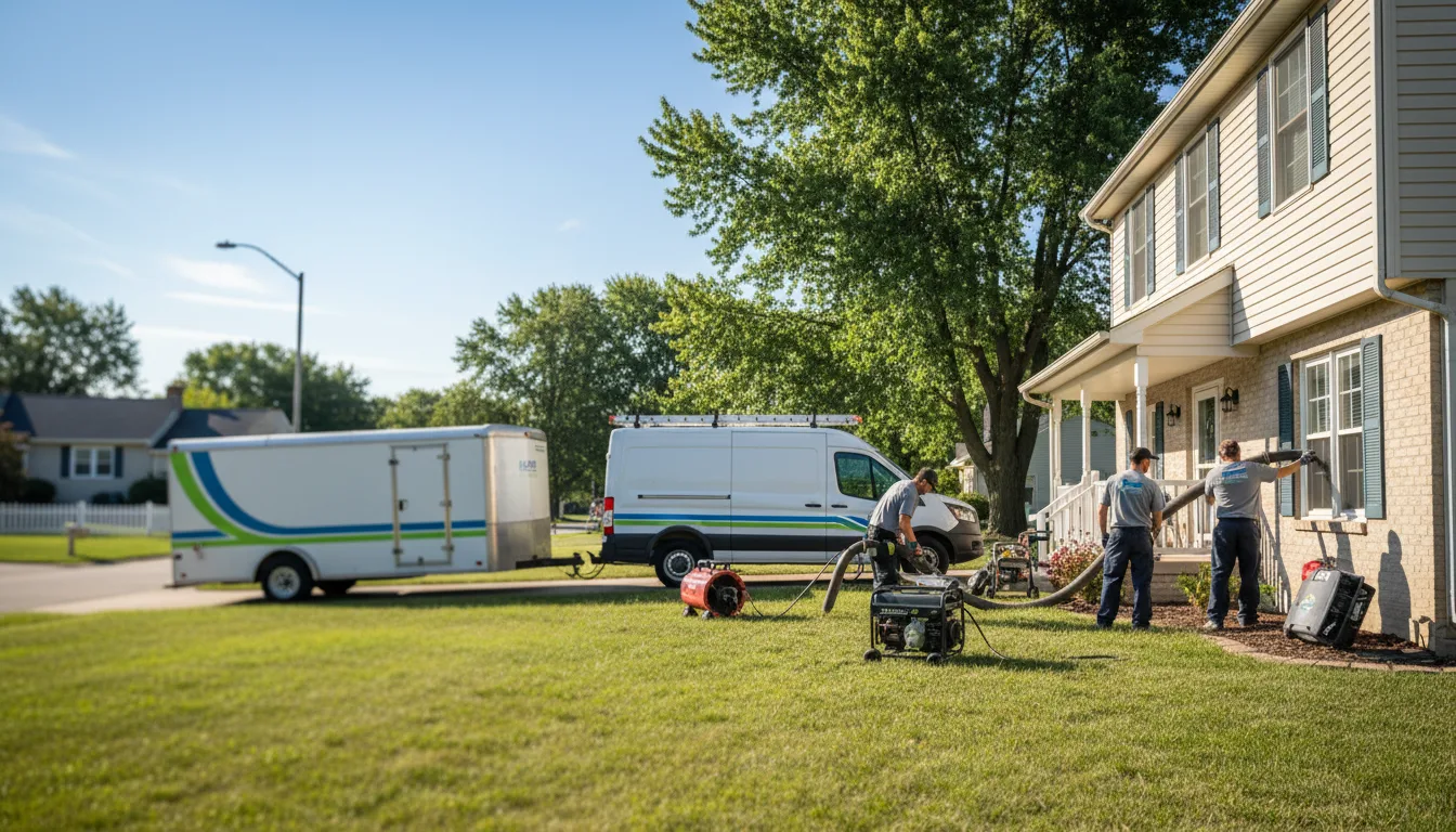 Flooded Basement Restoration And Cleanup With Repair in New Baden, IL near me